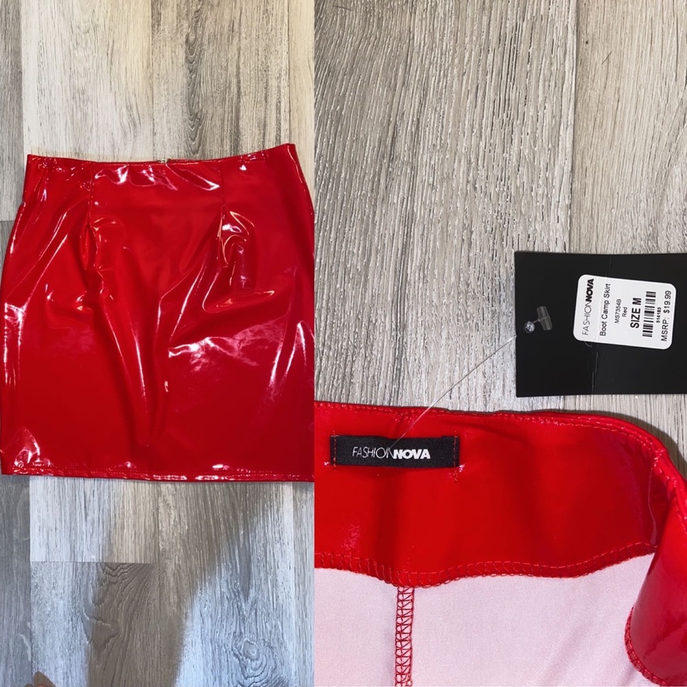 Fashion Nova Faux Leather Skirt
